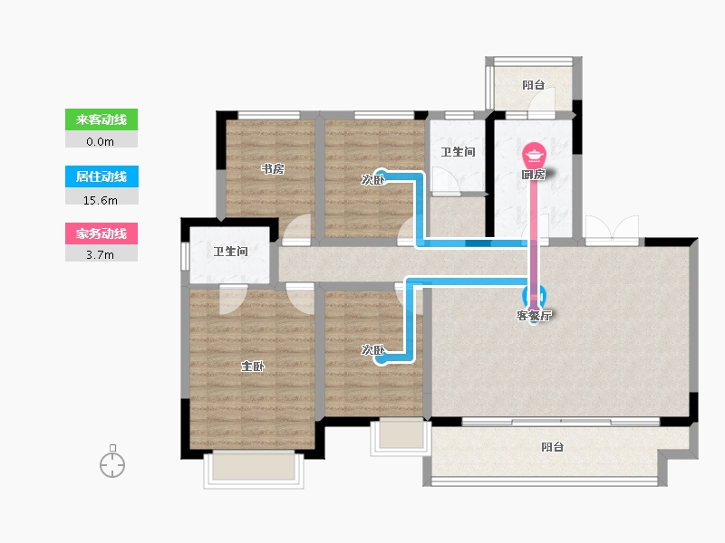 四川省-成都市-人居玺云府-113.06-户型库-动静线