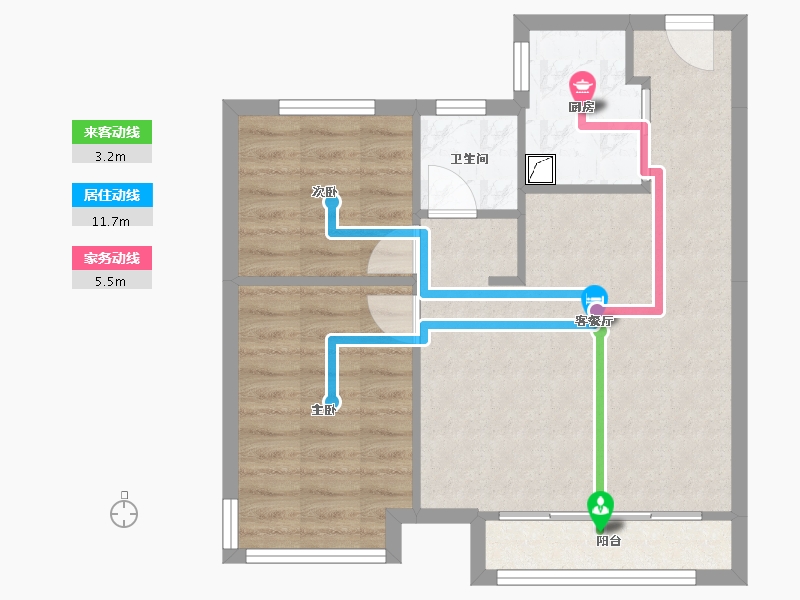 天津-天津市-中国铁建花语尚东-64.21-户型库-动静线