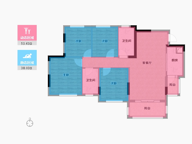 四川省-达州市-阳光·梵迪亚-81.24-户型库-动静分区