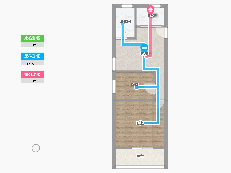 浙江省-杭州市-建国南苑-44.28-户型库-动静线