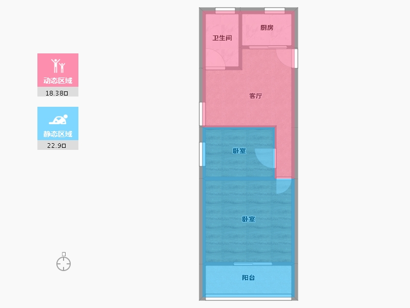 浙江省-杭州市-建国南苑-44.28-户型库-动静分区