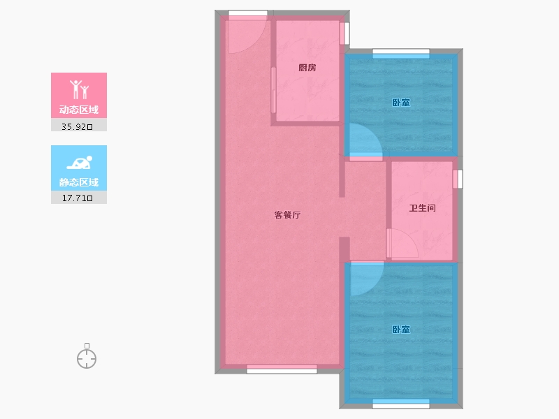 新疆维吾尔自治区-乌鲁木齐市-交建·雅苑-47.40-户型库-动静分区