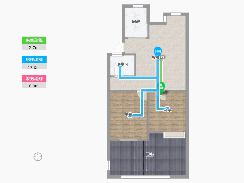 浙江省-杭州市-都市水乡·水曲苑-54.00-户型库-动静线