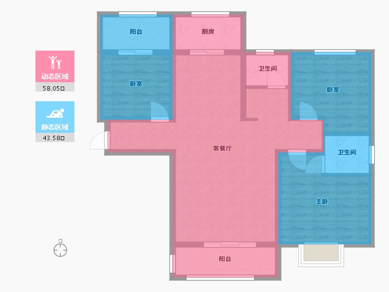 河南省-三门峡市-万邦香榭里-90.00-户型库-动静分区