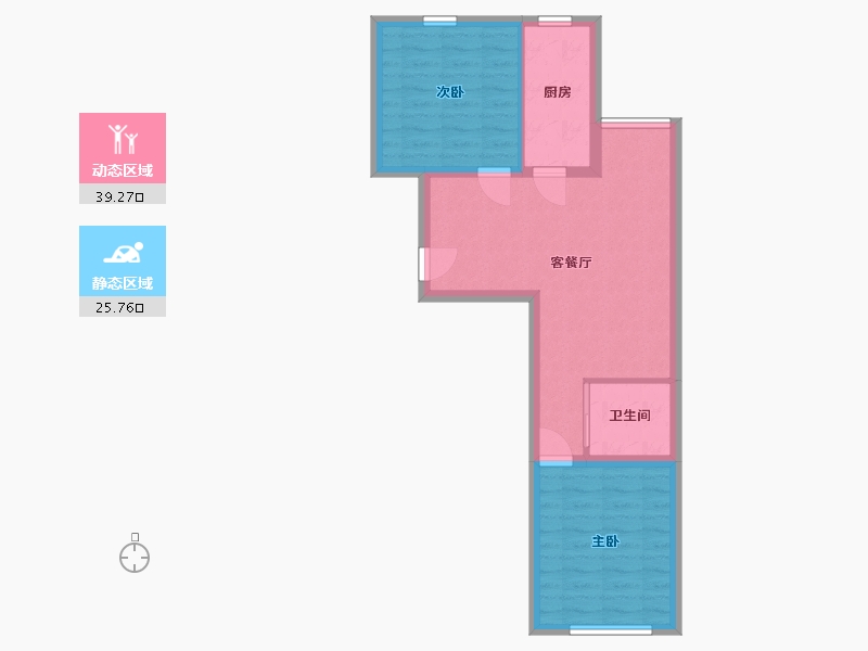 北京-北京市-景泰西里-西区-65.32-户型库-动静分区