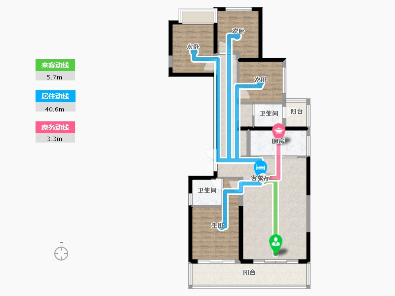 云南省-昆明市-龙湖揽境-110.38-户型库-动静线