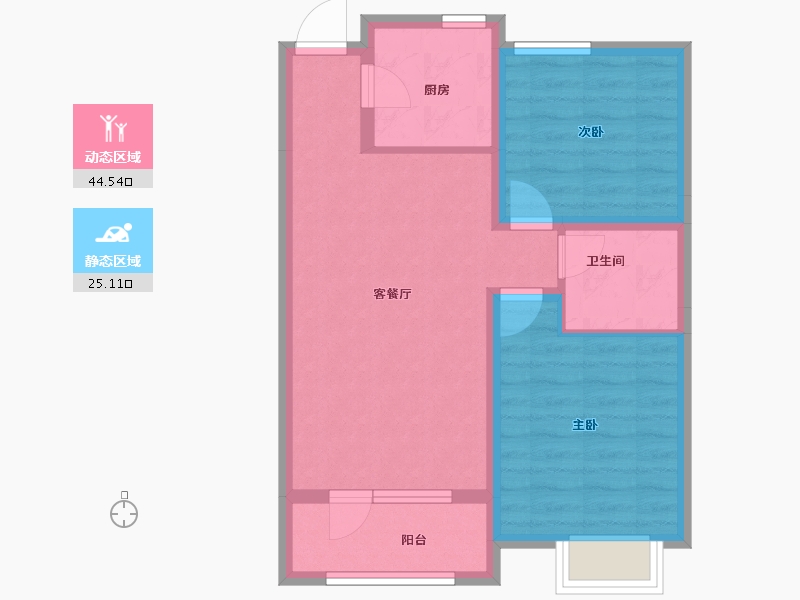 天津-天津市-东昊·骏璟学府-61.72-户型库-动静分区