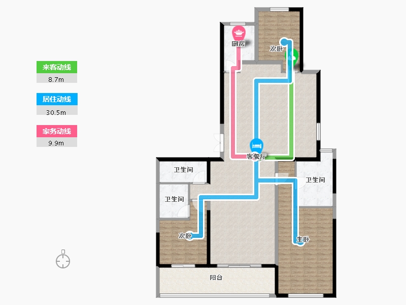 江苏省-无锡市-云玺-174.40-户型库-动静线