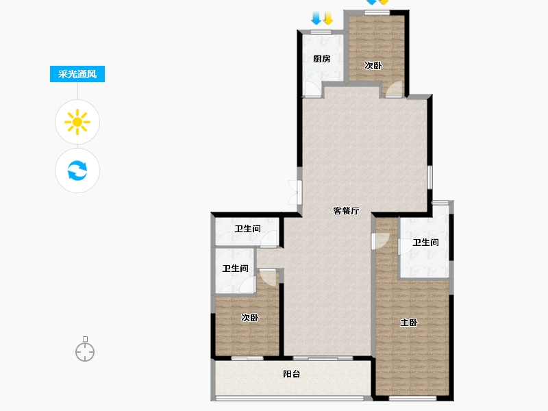 江苏省-无锡市-云玺-174.40-户型库-采光通风