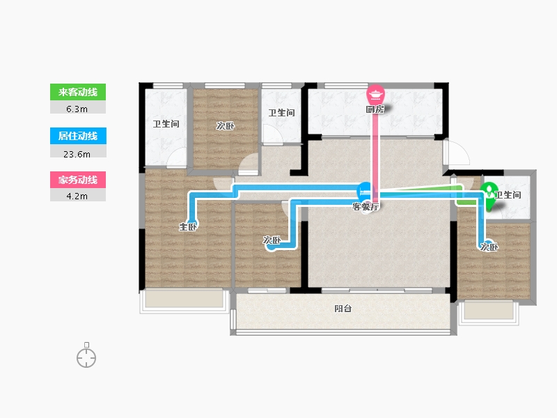 浙江省-杭州市-金隅会潮悦府-132.00-户型库-动静线