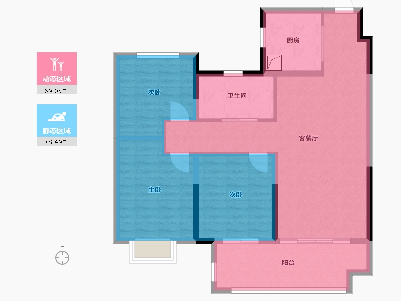 安徽省-阜阳市-新城云昱东方-97.00-户型库-动静分区