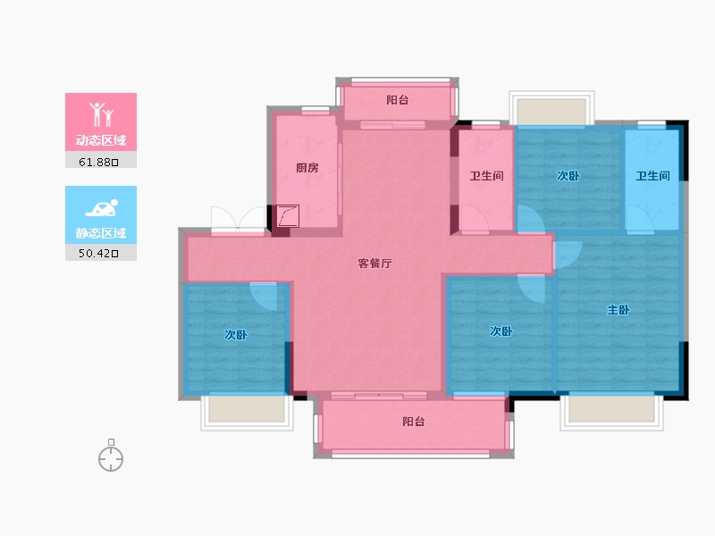 江西省-赣州市-滨江院子-106.14-户型库-动静分区