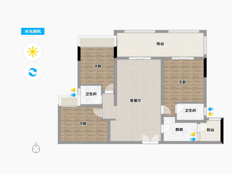 四川省-德阳市-中恒国际社区-110.00-户型库-采光通风