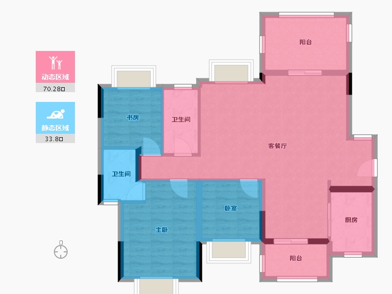 广东省-江门市-海悦东晟-93.57-户型库-动静分区