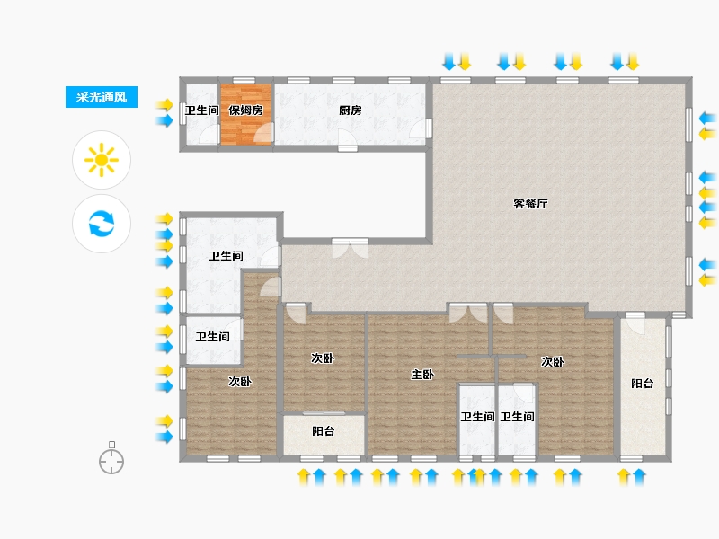 福建省-厦门市-莲花首岸-254.00-户型库-采光通风