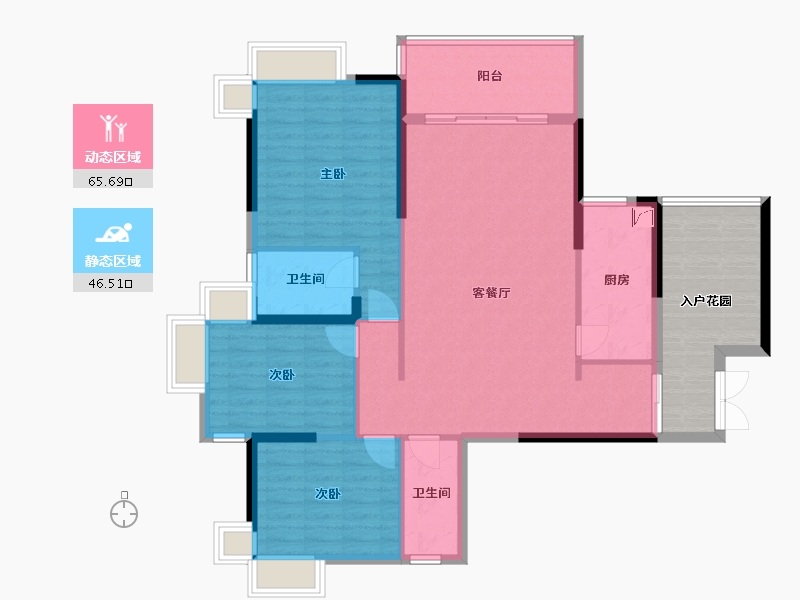 广东省-肇庆市-新世界花园-113.99-户型库-动静分区