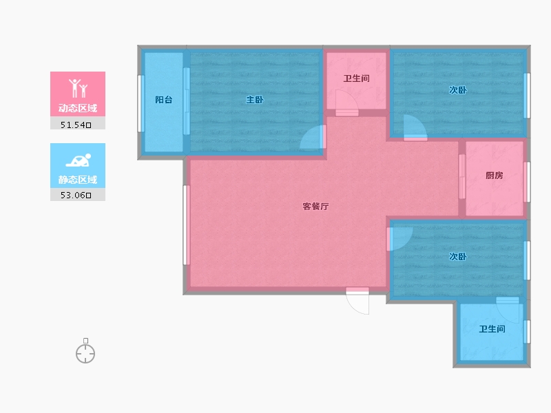 山西省-临汾市-晋韵华府-98.00-户型库-动静分区