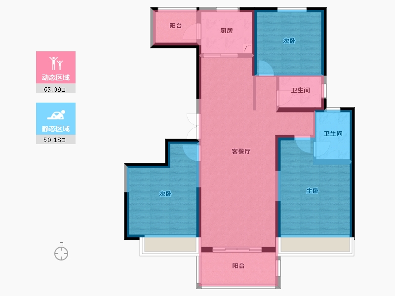 河南省-新乡市-建业城-103.30-户型库-动静分区