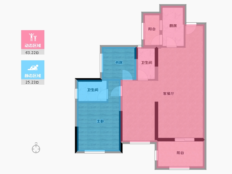 广东省-江门市-海悦东晟-78.32-户型库-动静分区