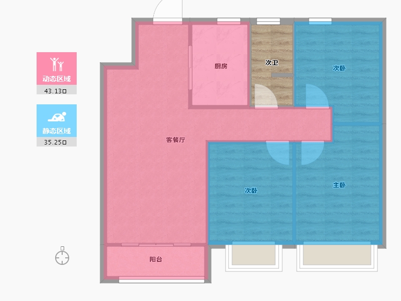 天津-天津市-中交春映海河-76.00-户型库-动静分区