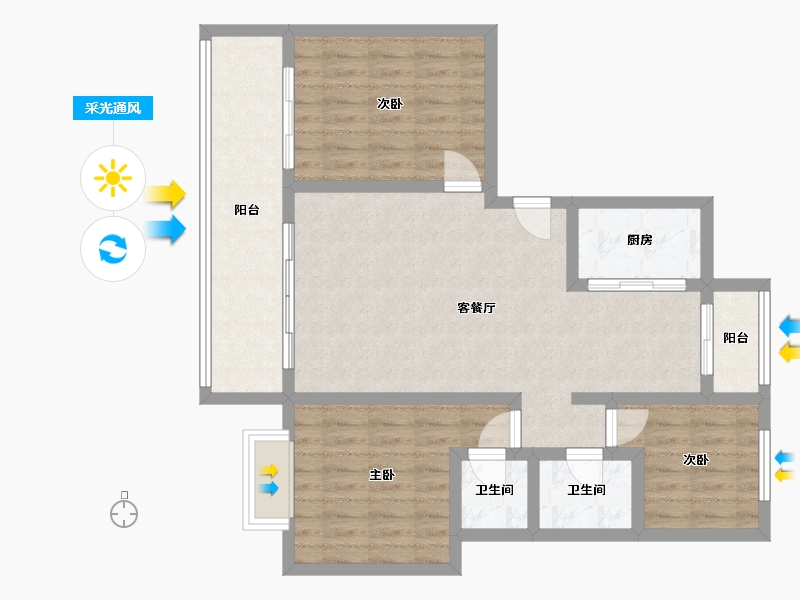 河南省-开封市-天时湾-93.00-户型库-采光通风