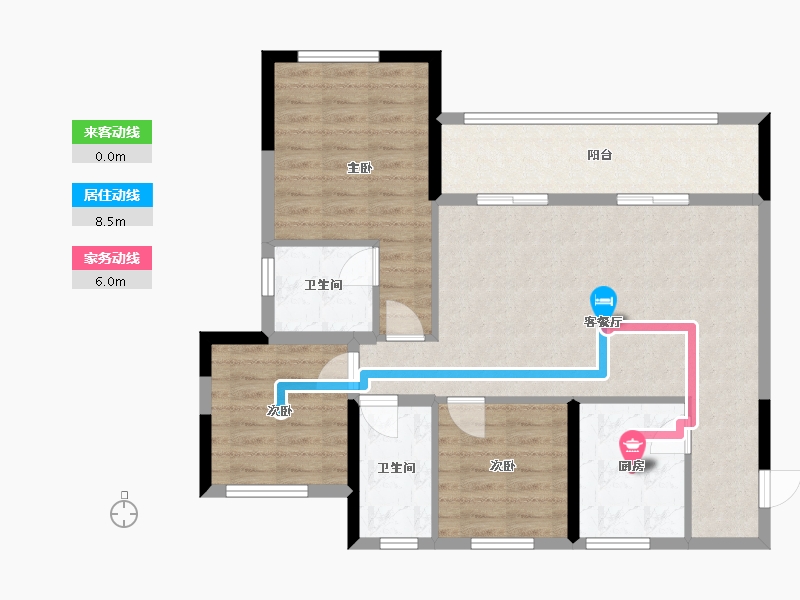 四川省-遂宁市-置信·仁湖花园-2期-122.20-户型库-动静线