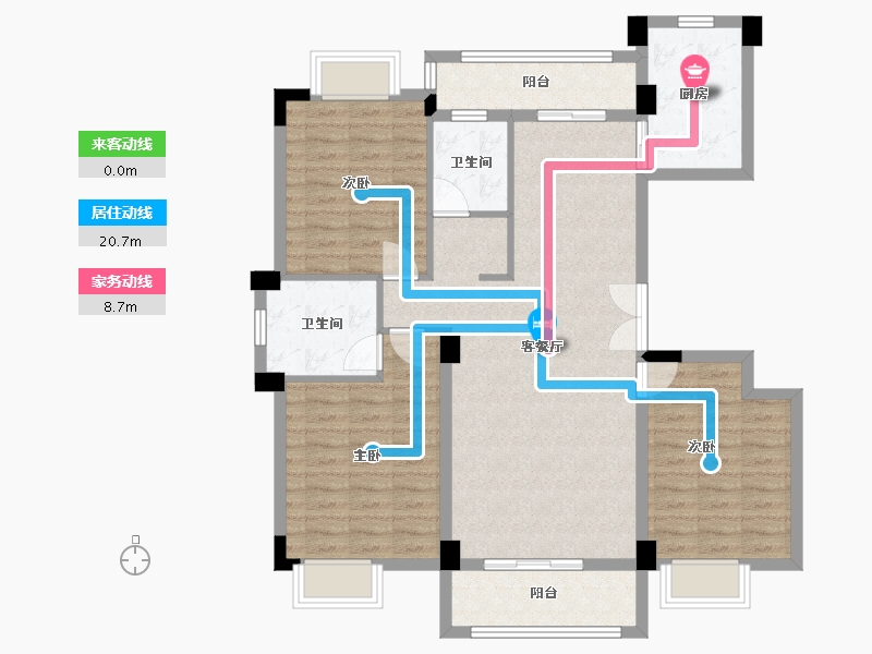 湖北省-咸宁市-九龙郡-106.00-户型库-动静线