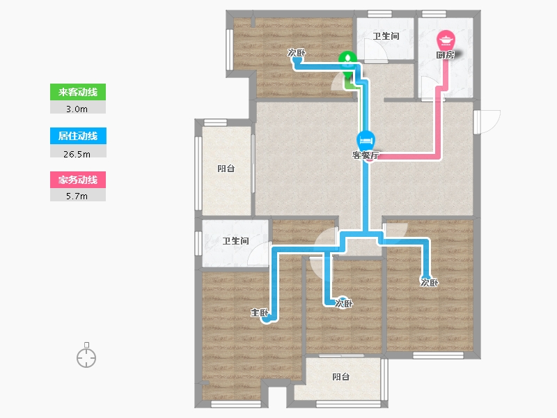 河南省-郑州市-汇泉城2号院-95.00-户型库-动静线