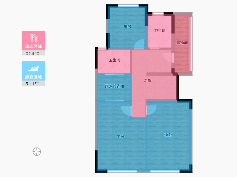 辽宁省-沈阳市-汇置尚郡-160.00-户型库-动静分区