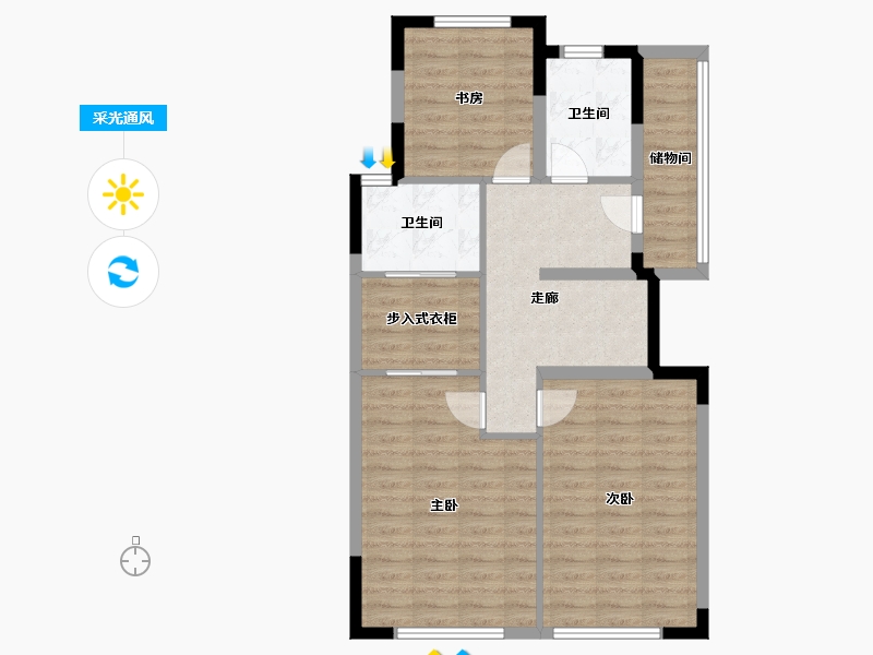 辽宁省-沈阳市-汇置尚郡-160.00-户型库-采光通风