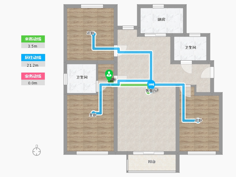 河北省-廊坊市-东方丽城-100.00-户型库-动静线