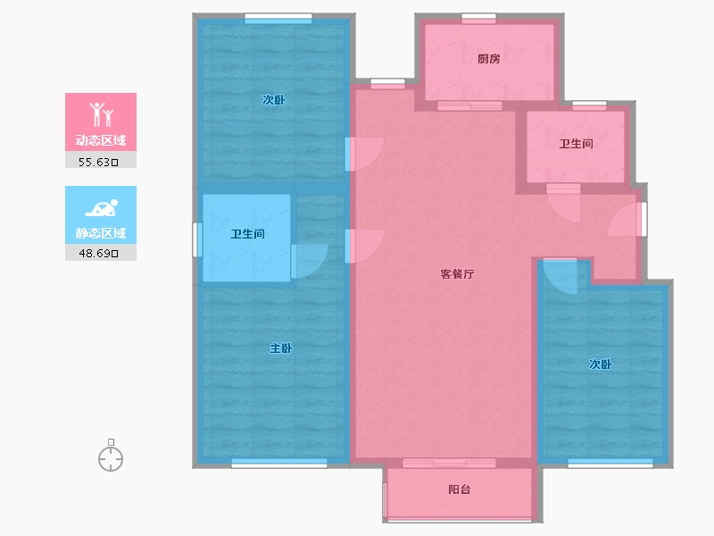 河北省-廊坊市-东方丽城-100.00-户型库-动静分区