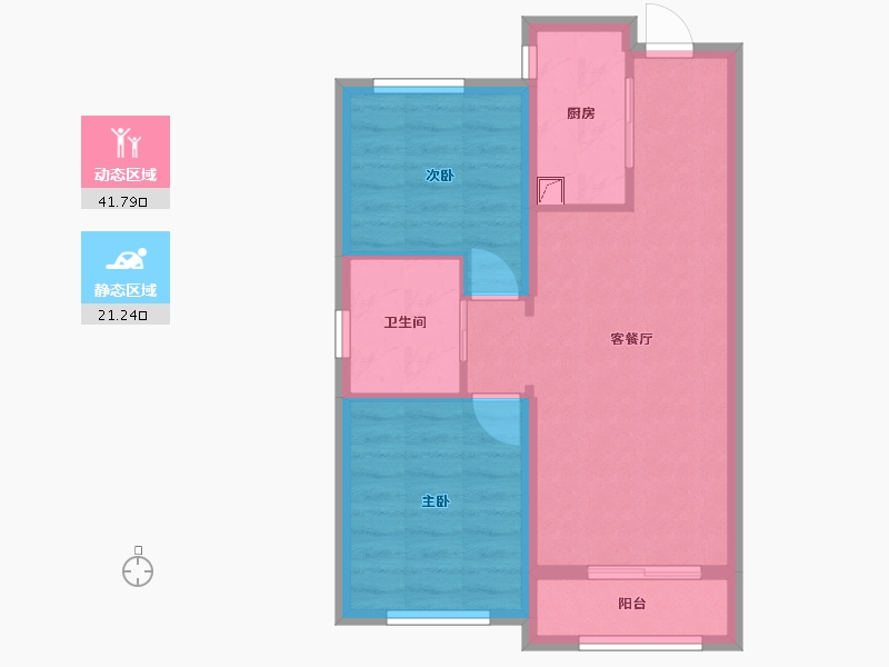 黑龙江省-哈尔滨市-中海观澜庭-56.00-户型库-动静分区