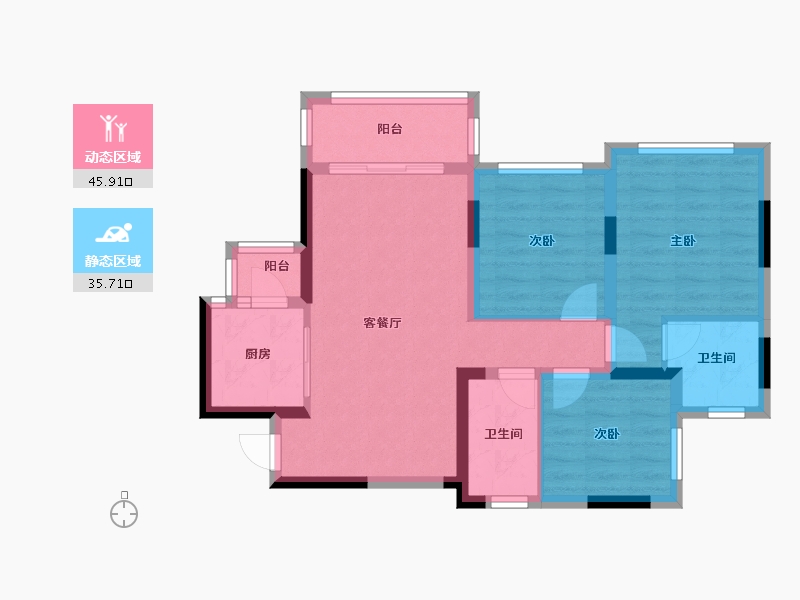 四川省-达州市-阳光·梵迪亚-72.07-户型库-动静分区