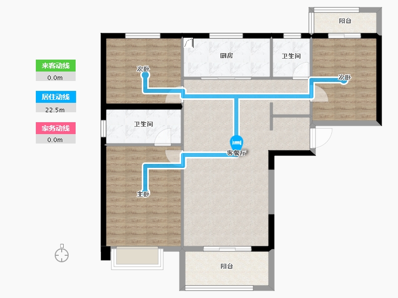 陕西省-西安市-万科东望-102.40-户型库-动静线