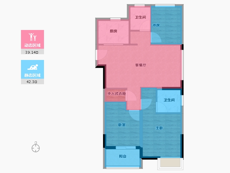 浙江省-金华市-荣安风荷上境-73.00-户型库-动静分区