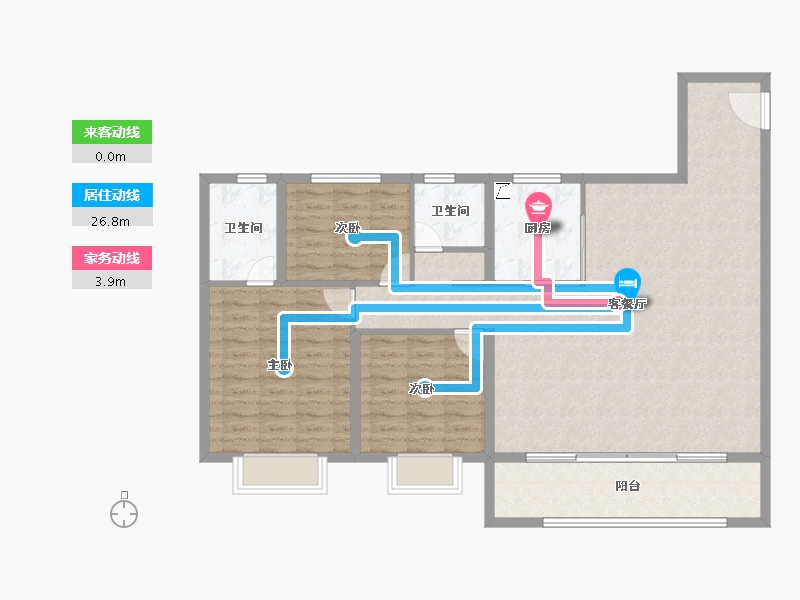 陕西省-西安市-龙湖云璟-114.40-户型库-动静线