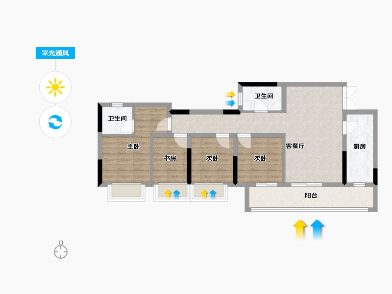 重庆-重庆市-中国铁建云锦山-79.20-户型库-采光通风