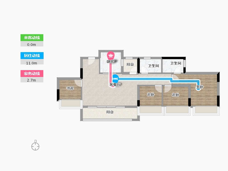 重庆-重庆市-建发和玺-82.23-户型库-动静线