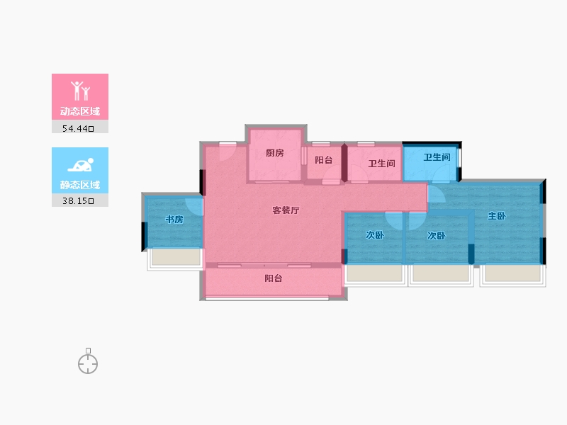 重庆-重庆市-建发和玺-82.23-户型库-动静分区