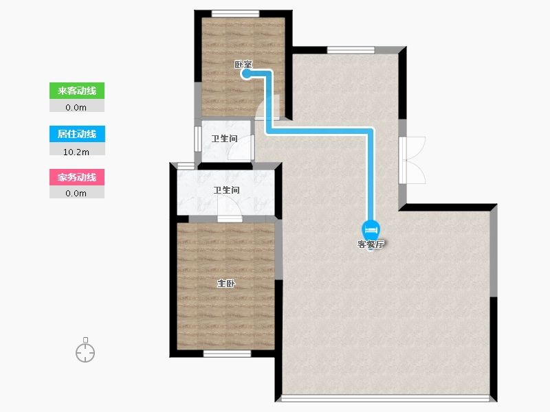 宁夏回族自治区-银川市-景舍壹号院-101.60-户型库-动静线