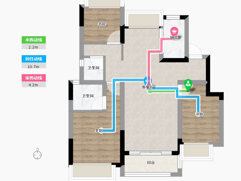 四川省-成都市-福星惠誉江山语-59.49-户型库-动静线