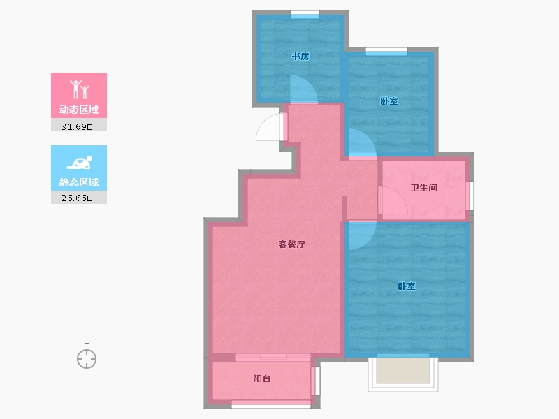 天津-天津市-东昊·骏璟学府-51.33-户型库-动静分区