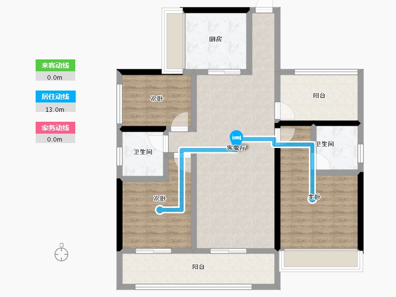 广东省-江门市-碧桂园·翡翠城-101.71-户型库-动静线