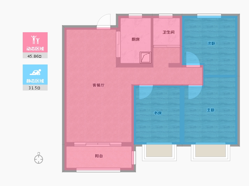 河北省-邢台市-襄元府-68.42-户型库-动静分区