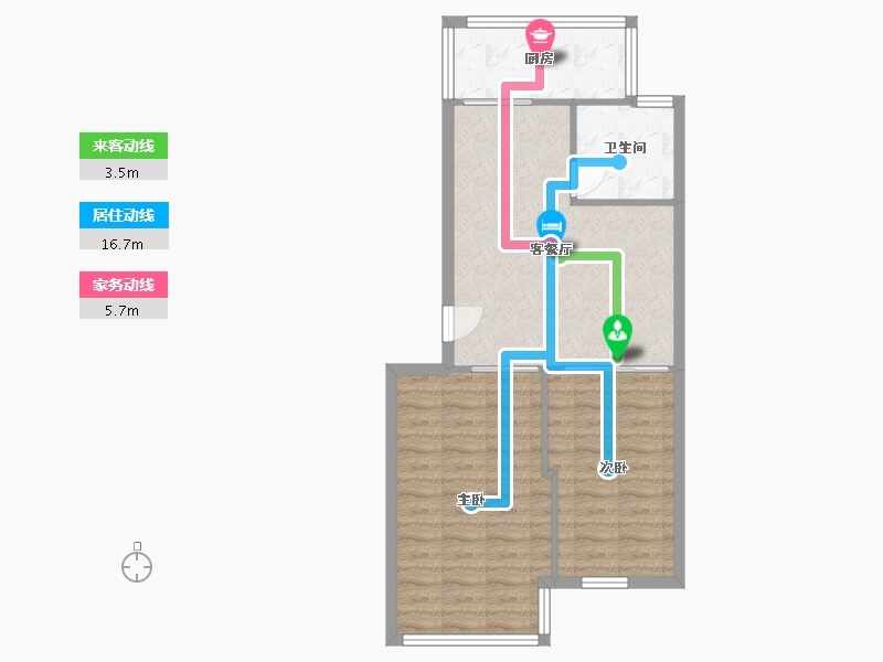 山东省-烟台市-天一苑小区-3号楼-74.36-户型库-动静线