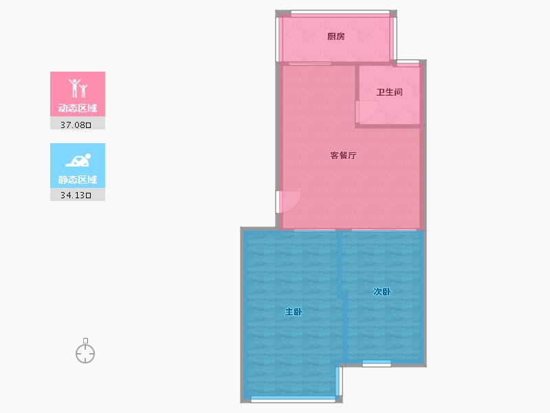 山东省-烟台市-天一苑小区-3号楼-74.36-户型库-动静分区