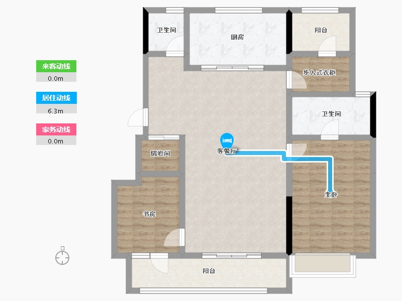 辽宁省-沈阳市-万科府前壹号-107.96-户型库-动静线