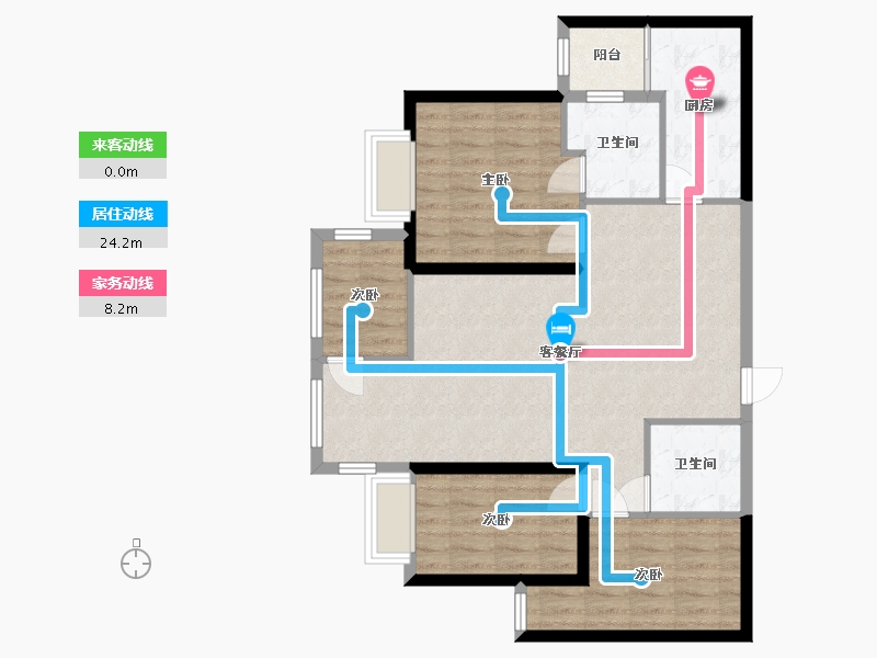 福建省-漳州市-联创文康府-84.00-户型库-动静线