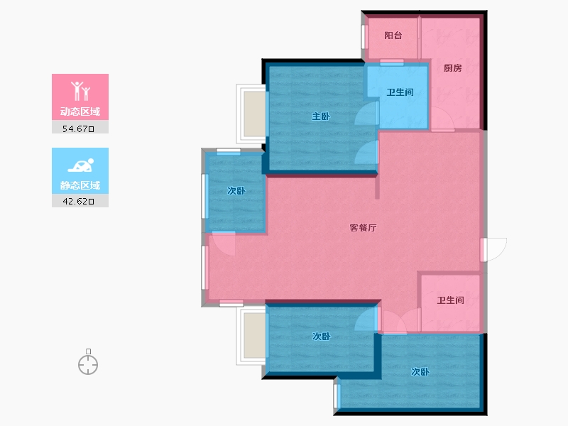 福建省-漳州市-联创文康府-84.00-户型库-动静分区